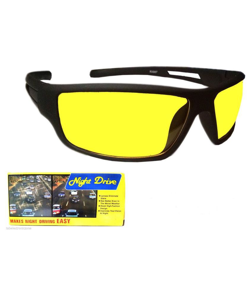     			HD Night Vision Glasses Glasses Yellow Color Glasses Set Of 1