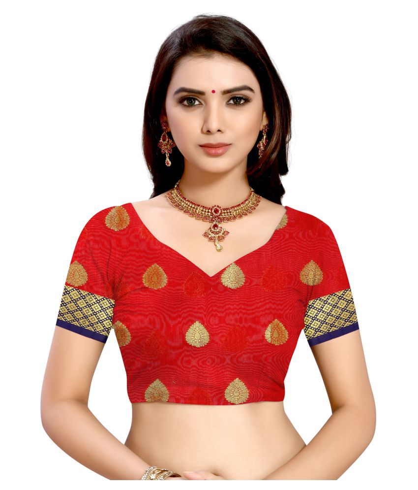 Solanki Fashion Pvt. Ltd. Maroon Cotton Silk Saree - Buy Solanki ...