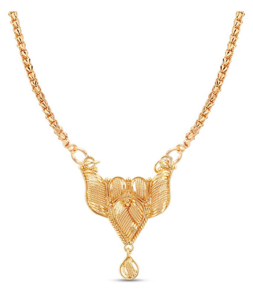 Maalyaa Gold Plated Dollar with Chain 