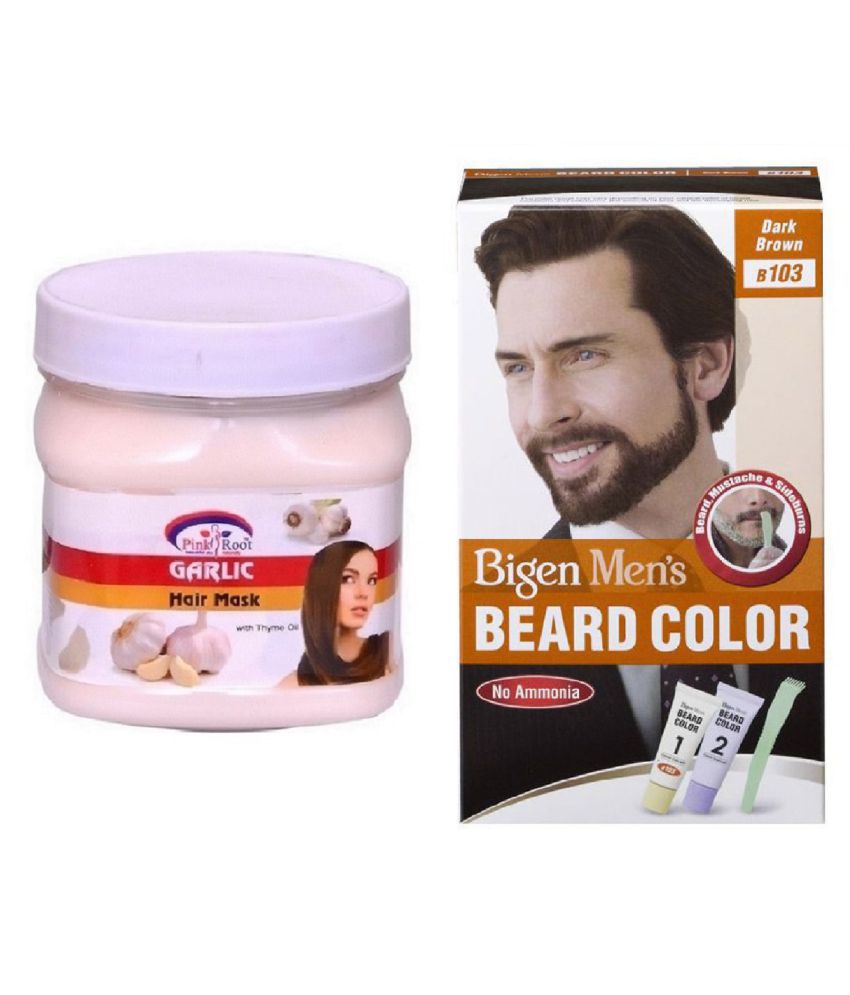 Pink Root Hair Garlic Mask Bigen Men S Beard Color B103 Dark Brown Semi Permanent Hair Color Dark Brown 50 Gm Pack Of 2