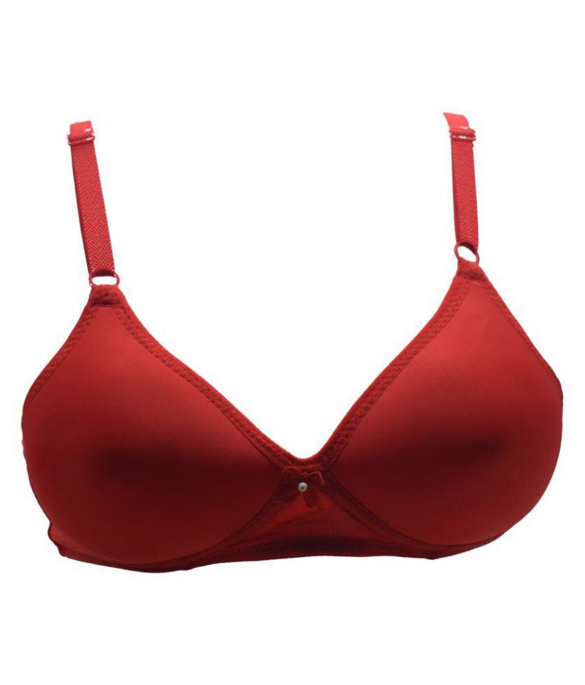 Buy Jyesh Jewel Cotton Seamless Bra - Red Online at Best Prices in ...