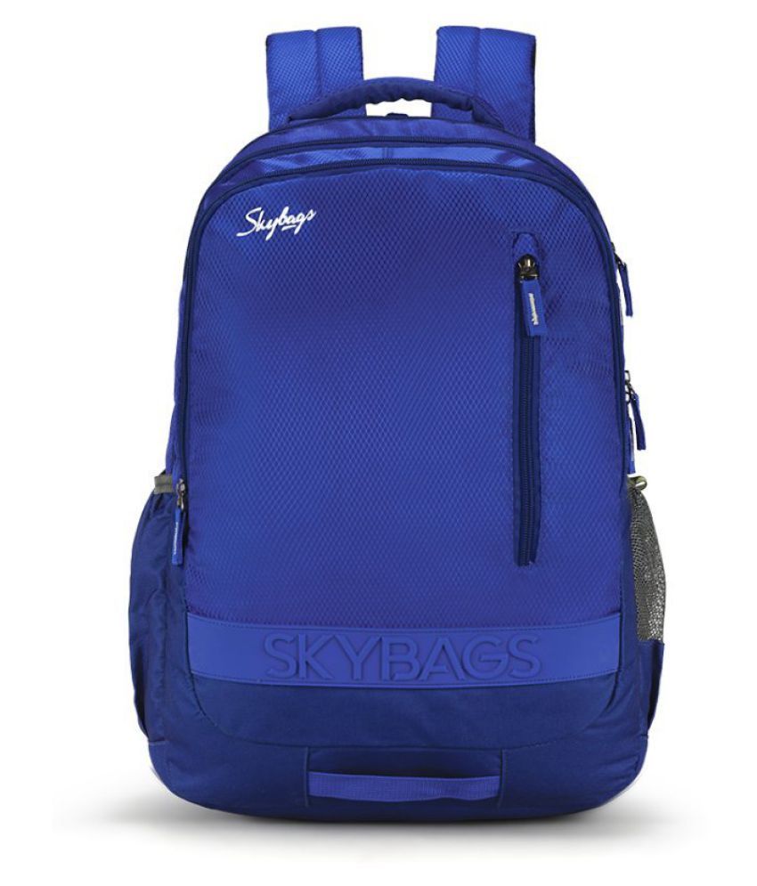 skybags 40 ltrs blue laptop trolley backpack