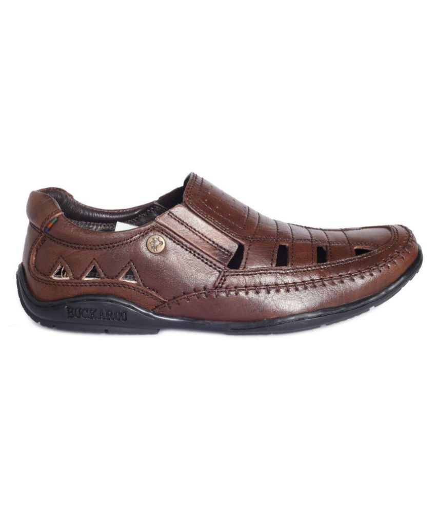 buckaroo men's leather sandals
