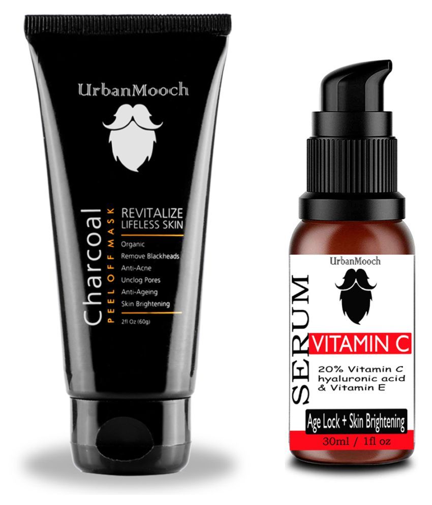     			UrbanMooch Vitamin-C Serum & Charcoal Mask Face Peel Masks 90 ml Pack of 2