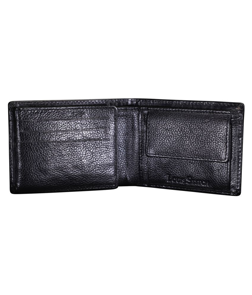 LOUIS STITCH Leather Black Fashion Regular Wallet: Buy Online at Low ...