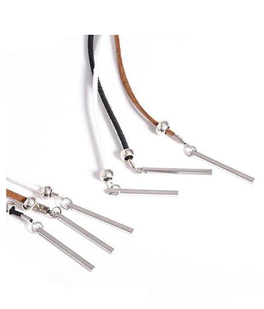 Gothic Velvet Rope Tattoo Long Necklace Bar Leaf Pendant Choker Women