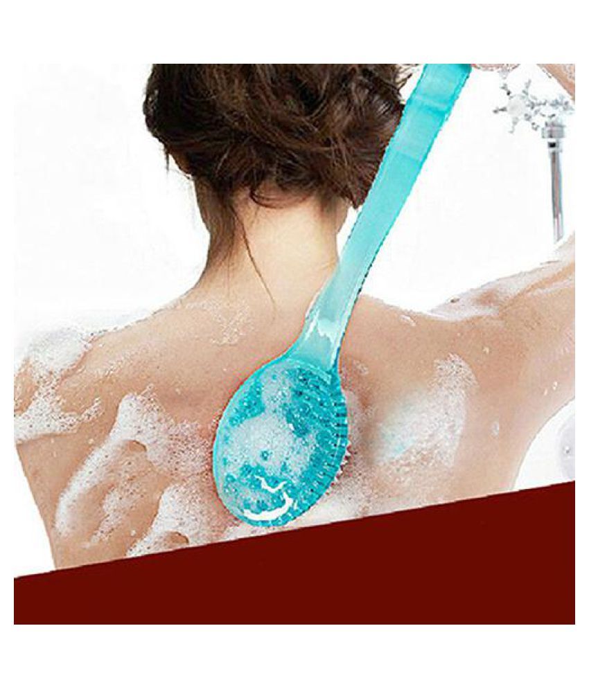 Long Handled Body Bath Shower Back Brush Scrubber Massager Skin