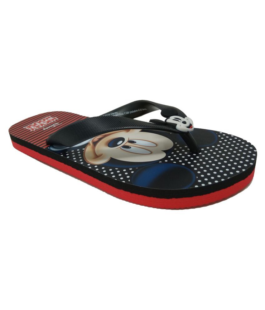 Mickey Kids Boys Black Flip-Flop Price in India- Buy Mickey Kids Boys ...