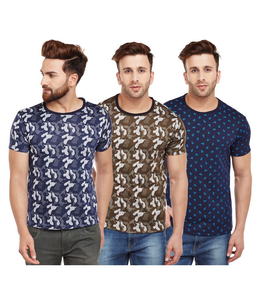 Vimal Jonney Multicolor Half Sleeve T-Shirt Pack of 3 - Buy Vimal ...