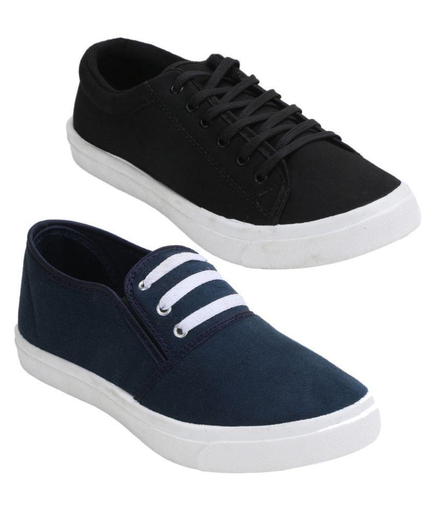 Wika Black Casual Shoes - Buy Wika Black Casual Shoes Online at Best ...