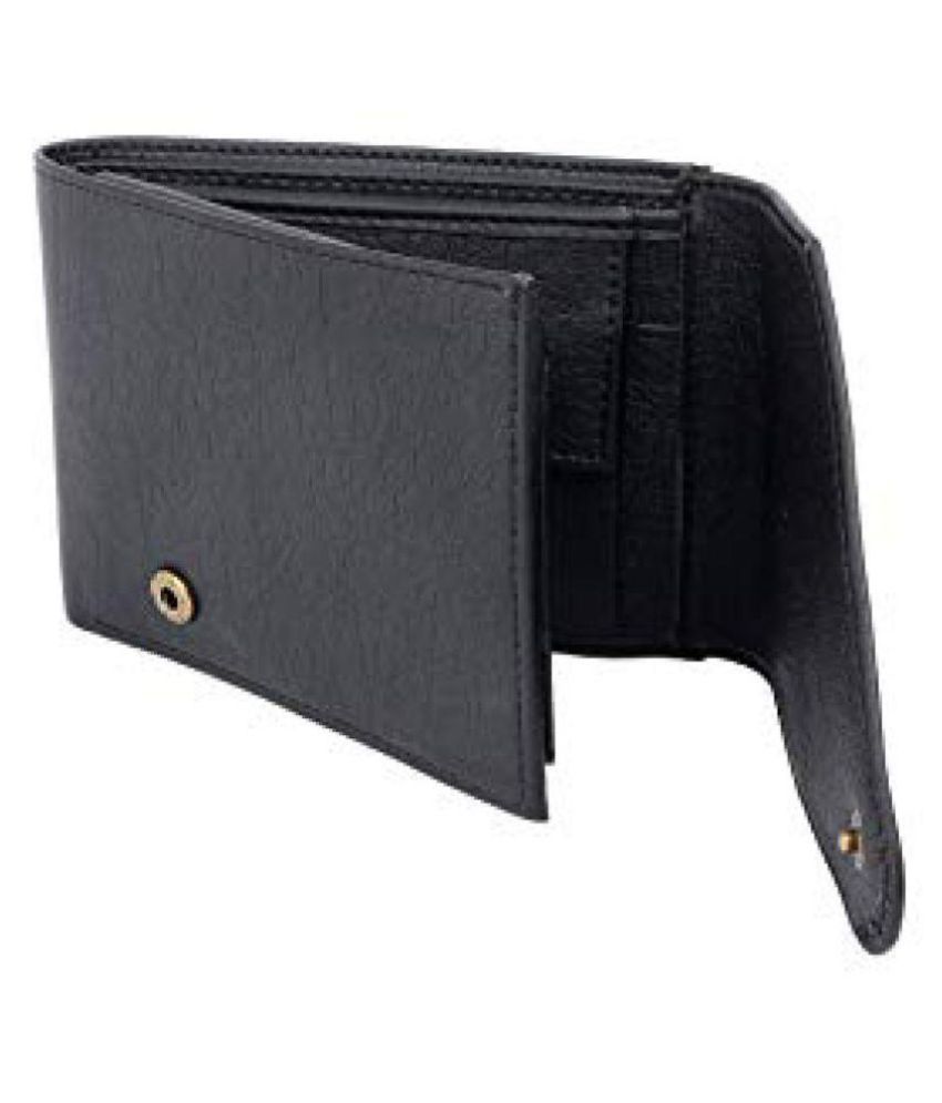     			Mr & Mrs Skiin PU Black Casual Long Wallet