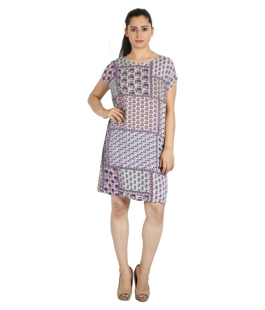     			Aatmik Poly Cotton Multi Color A- line Dress