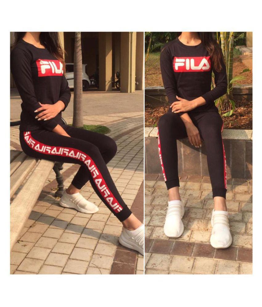 Buy Fila Cotton Tracksuits - Black Online at Best Prices in India ...