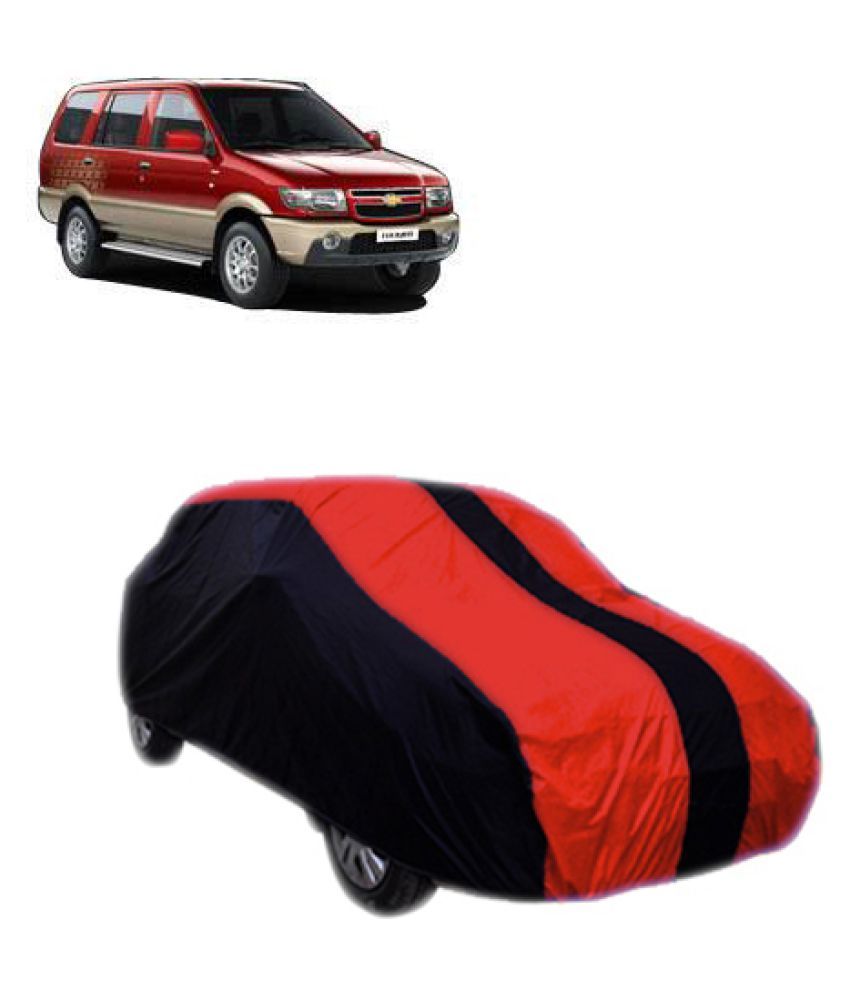 QualityBeast Chevrolet Tavera [20062012] Car Body Cover Red Black Buy