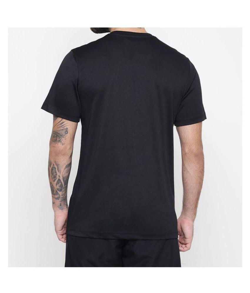 Reebok Black Half Sleeve Lycra T-Shirt For Gym Wear gym tshirts /Gym ...
