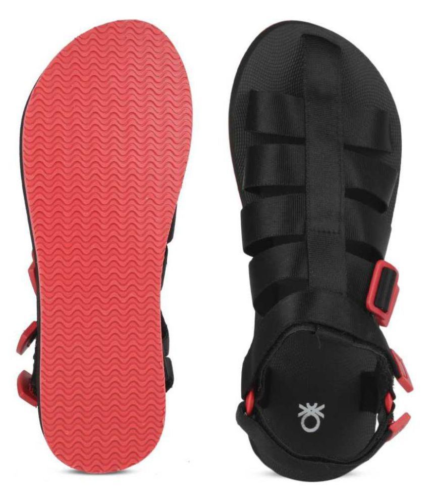 united colors of benetton men's leather sandals and floaters