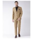 Hangup Khaki Solid Formal 2 Piece Suits