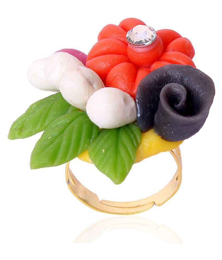 Handmade Porcelain Dough Flower Ring /for women /girls Buy Handmade