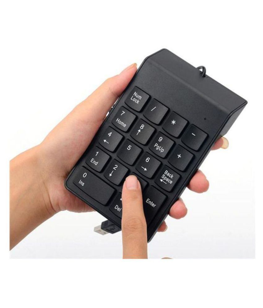MARGAJ USB Numeric Pad Keypad for Laptops Notebook & PC Black USB Wired