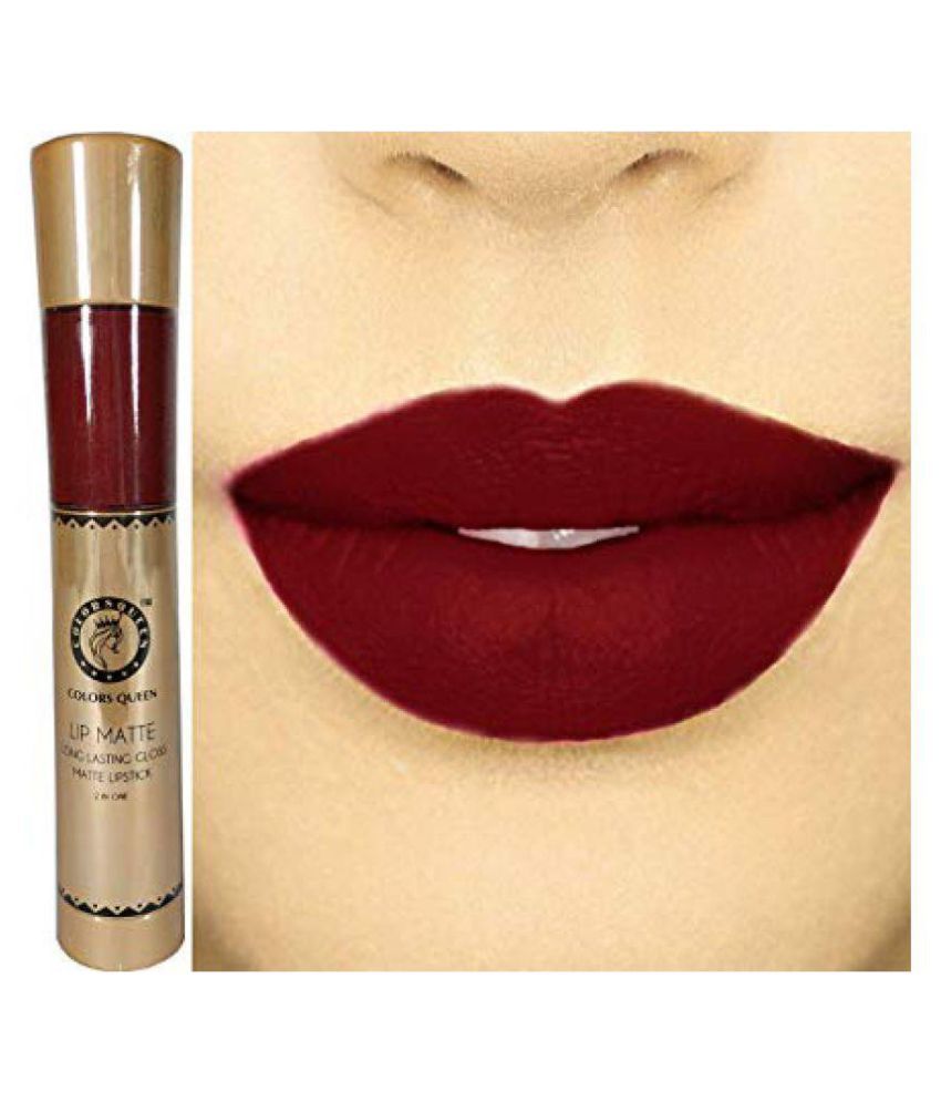 matte liquid lipstick maroon