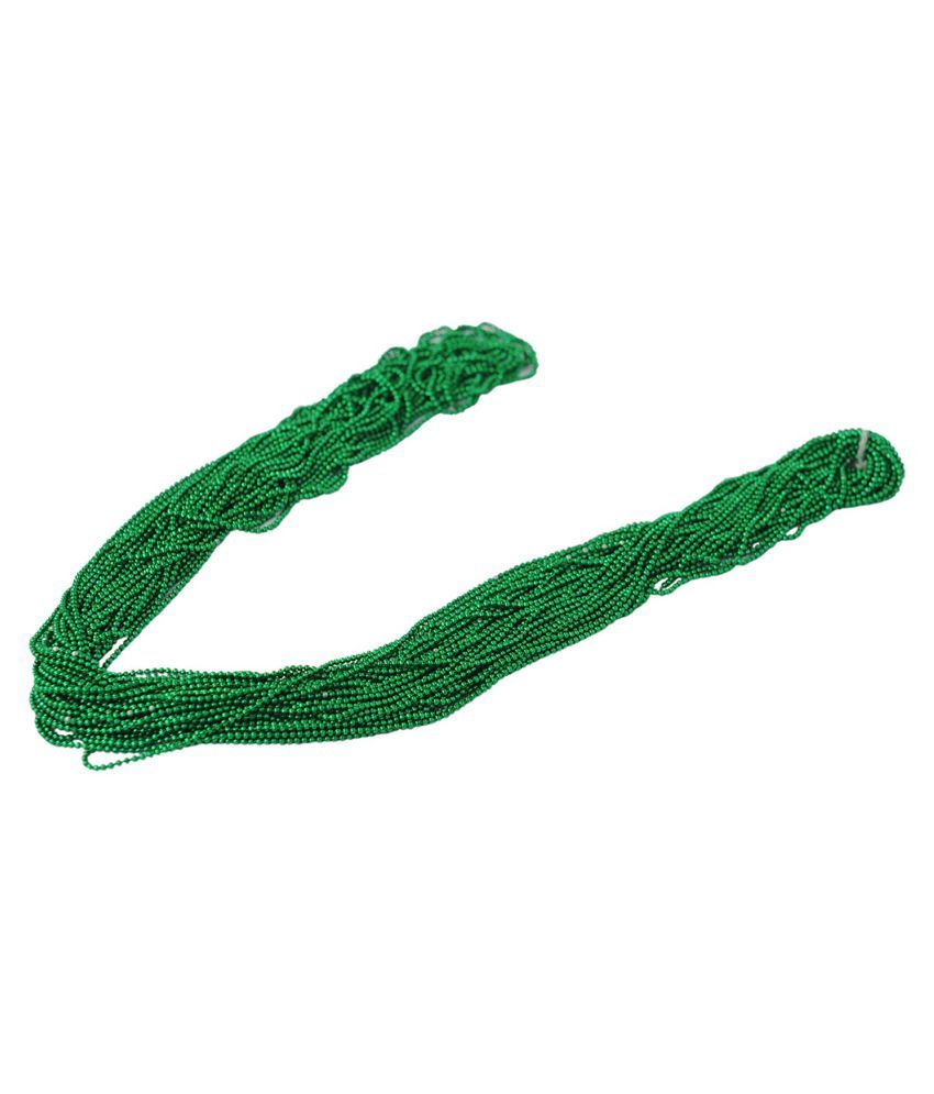     			Vardhman Jewellery Making Ball/Stone Chain Wholesale Pack 25 MTS, Color Dark Green,Size 1.5 mm,Decorating & Craft Work.