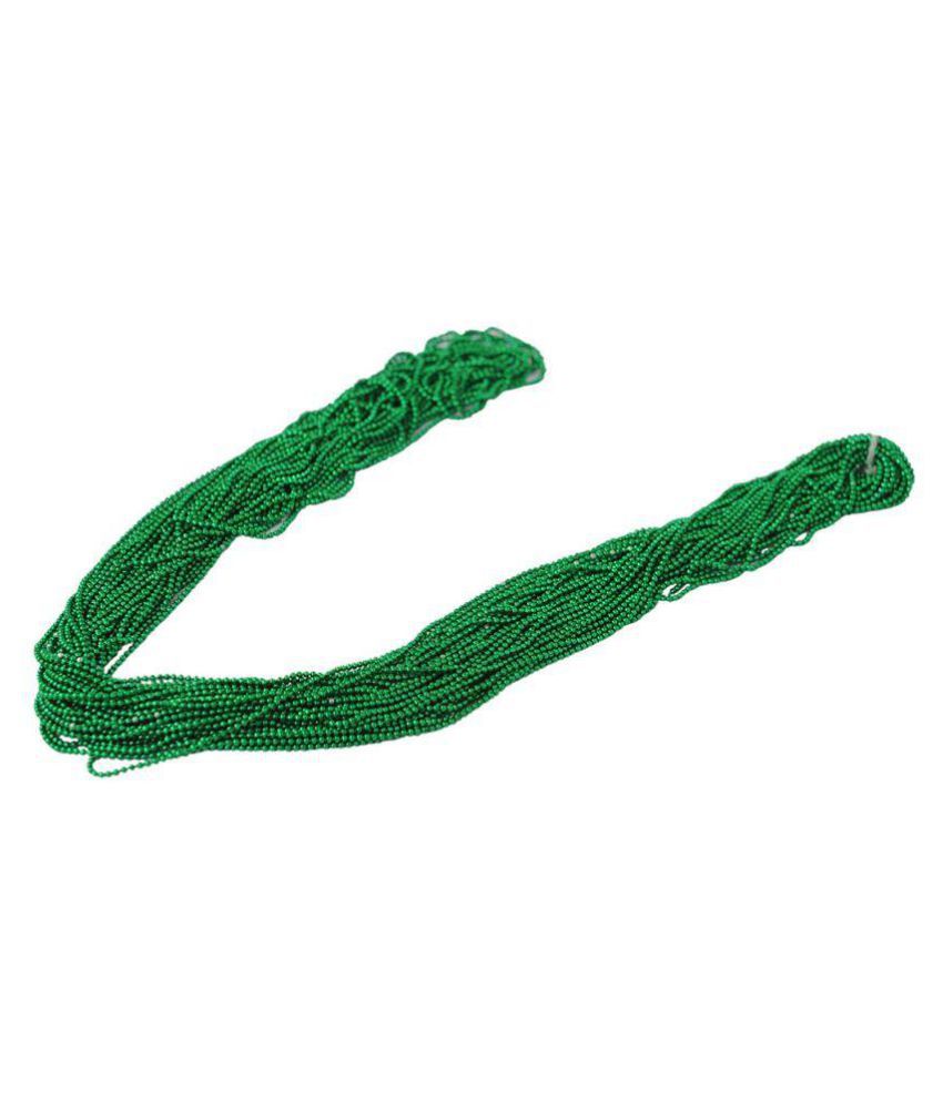     			Vardhman Jewellery Making Ball/Stone Chain Wholesale Pack 10 MTS, Color Dark Green,Size 1.5 mm,Decorating & Craft Work.