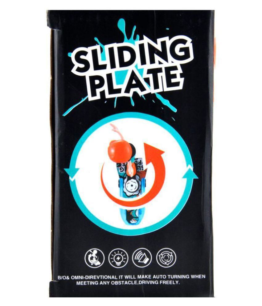 KidzFan™ Sliding Plate Electric Stunt Scooter Skateboard lights and