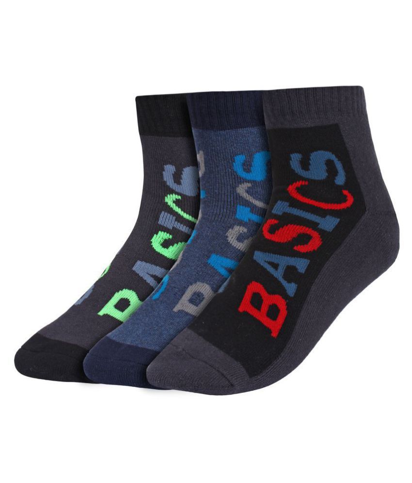     			Creature - Cotton Men's Printed Multicolor Ankle Length Socks ( Pack of 3 )
