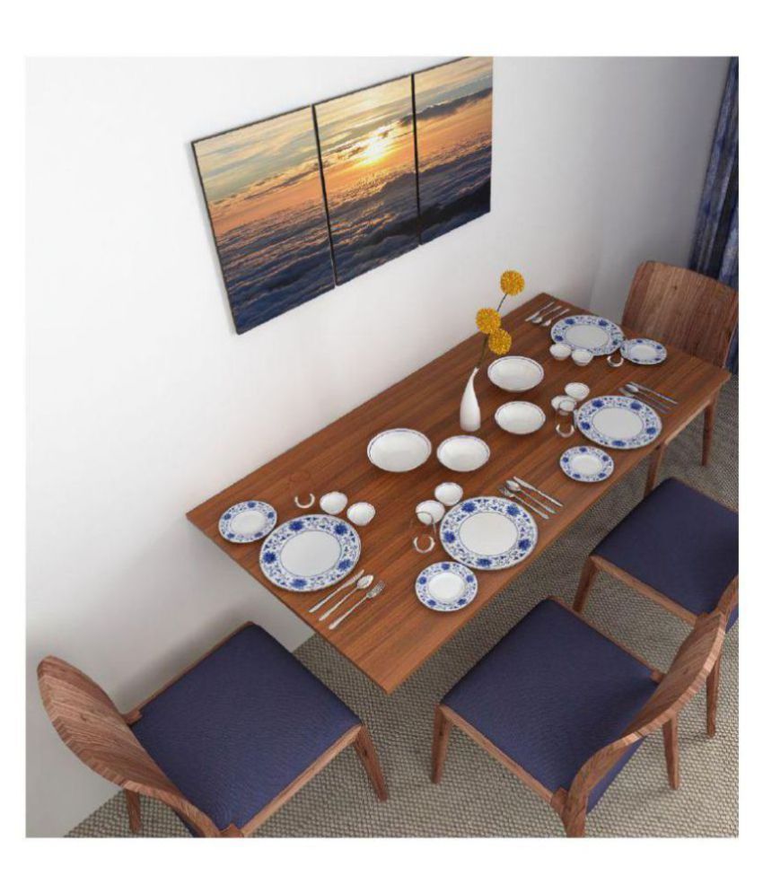 Bluewud Particle Board Hemming Wall Mounted Folding Dining Table
