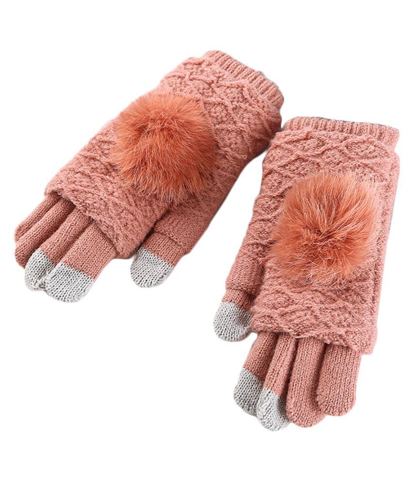 fur gloves without fingers