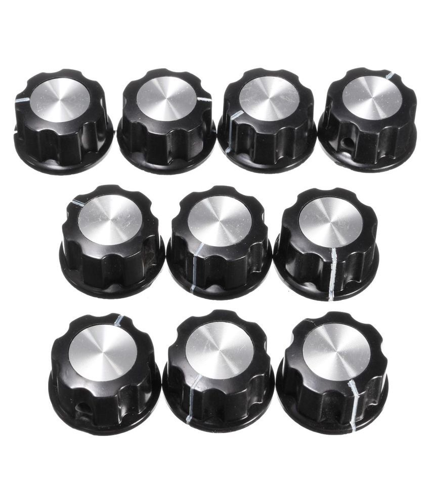 10PCS Rotary Caps Potentiometer Knobs With 10PCS Counting Dial 0-100 Scale