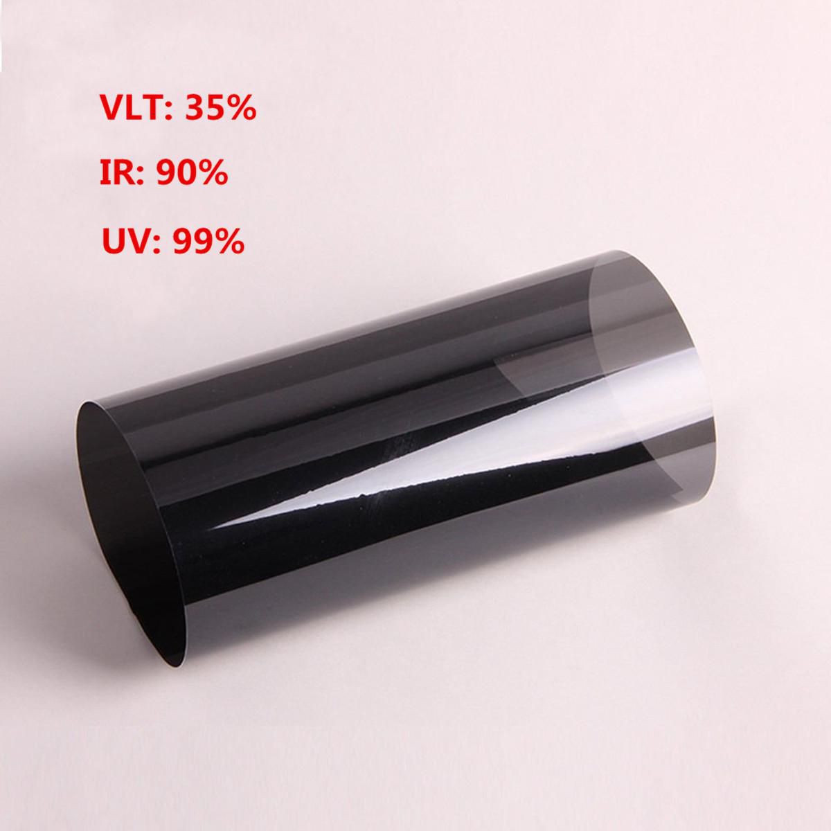 150x50cm Privacy Black Window Film 0%-50% VLT Nano Ceramic Tint Heat Reduction 