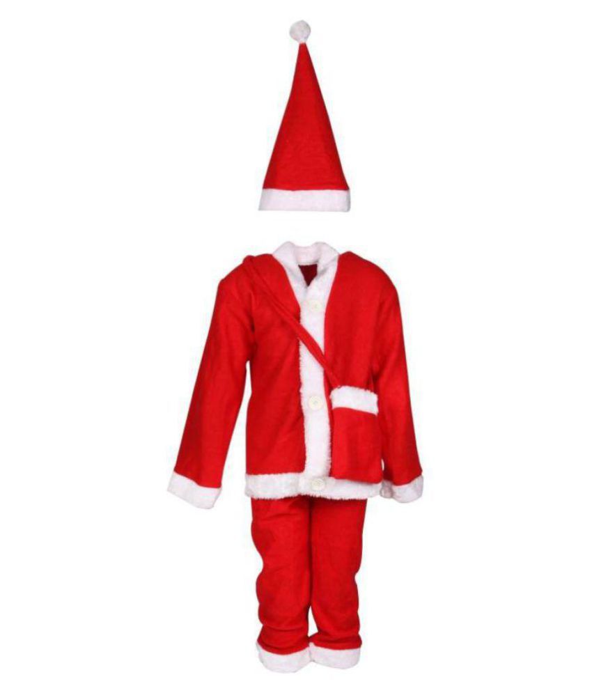 SANTA CLAUS COSTUME - Fancy Dress Costume for Xmas Party for Boy Girl ...