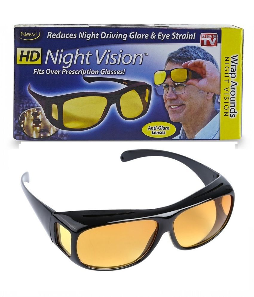 HD Wrap Arrounds Night NV Night Vision Night Driving Yellow Color ...