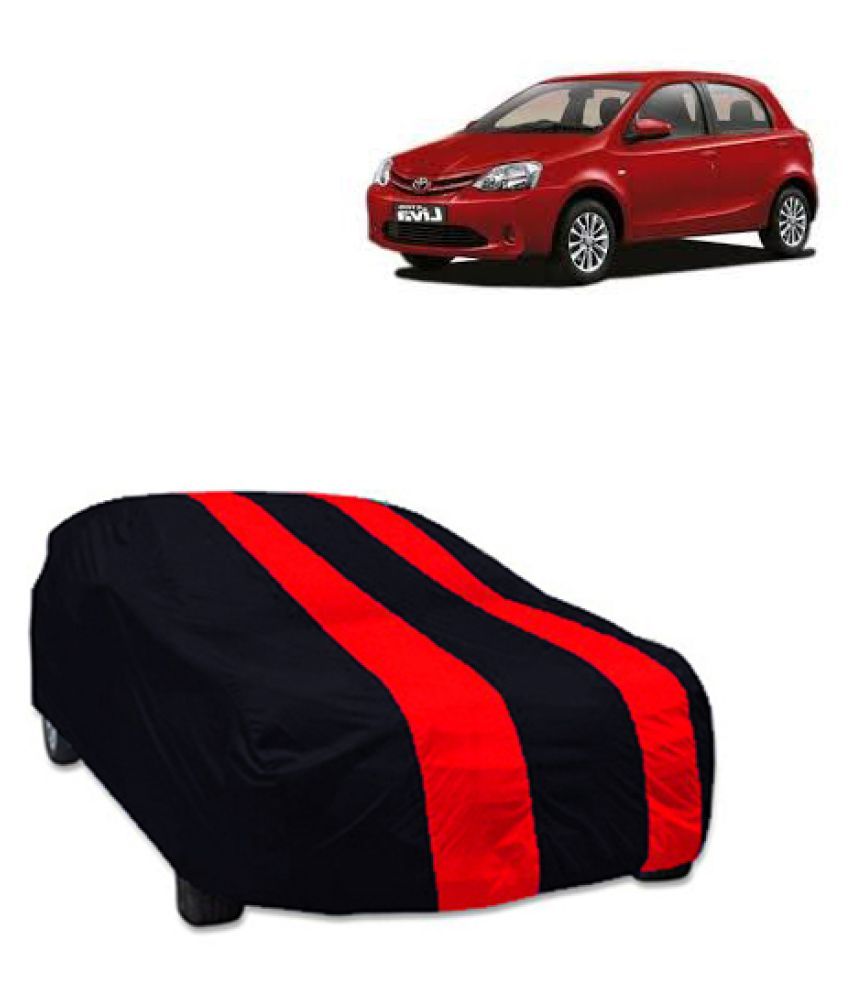 QualityBeast Car Body Cover for Toyota Etios Liva [20132014] Red Black