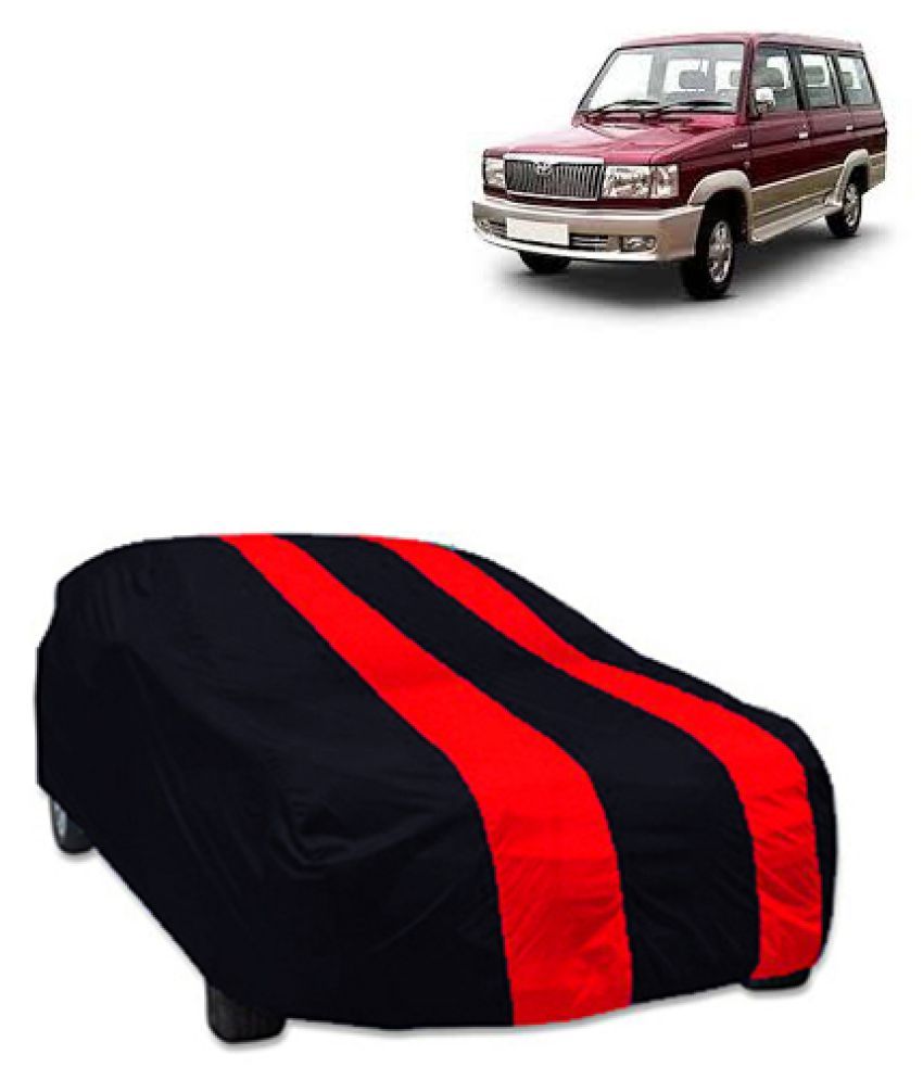 QualityBeast Car Body Cover for Toyota Qualis Red Black Buy