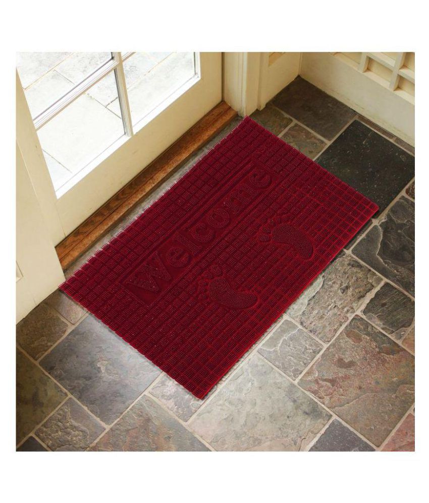     			E-Retailer Red Single Regular Outdoor Mat