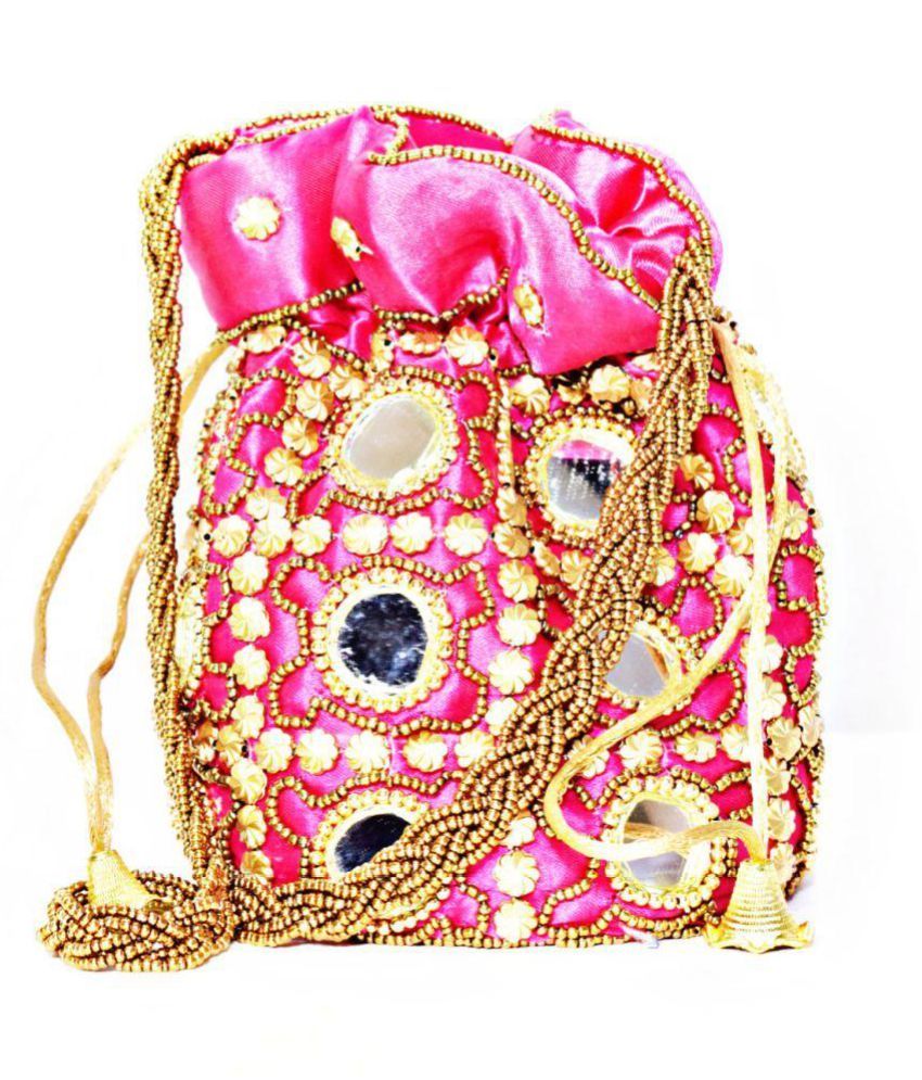 Jdglobal Pink Fabric Handbags Accessories Buy Jdglobal Pink Fabric Handbags Accessories Online At Best Prices In India On Snapdeal