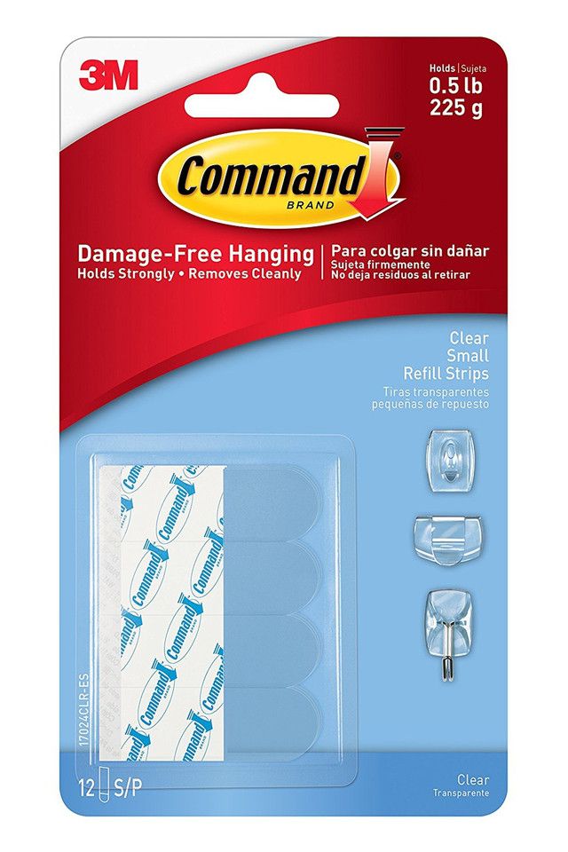 Buy 3M Command Clear Small Refill Strips Pack of 12 strips Online at