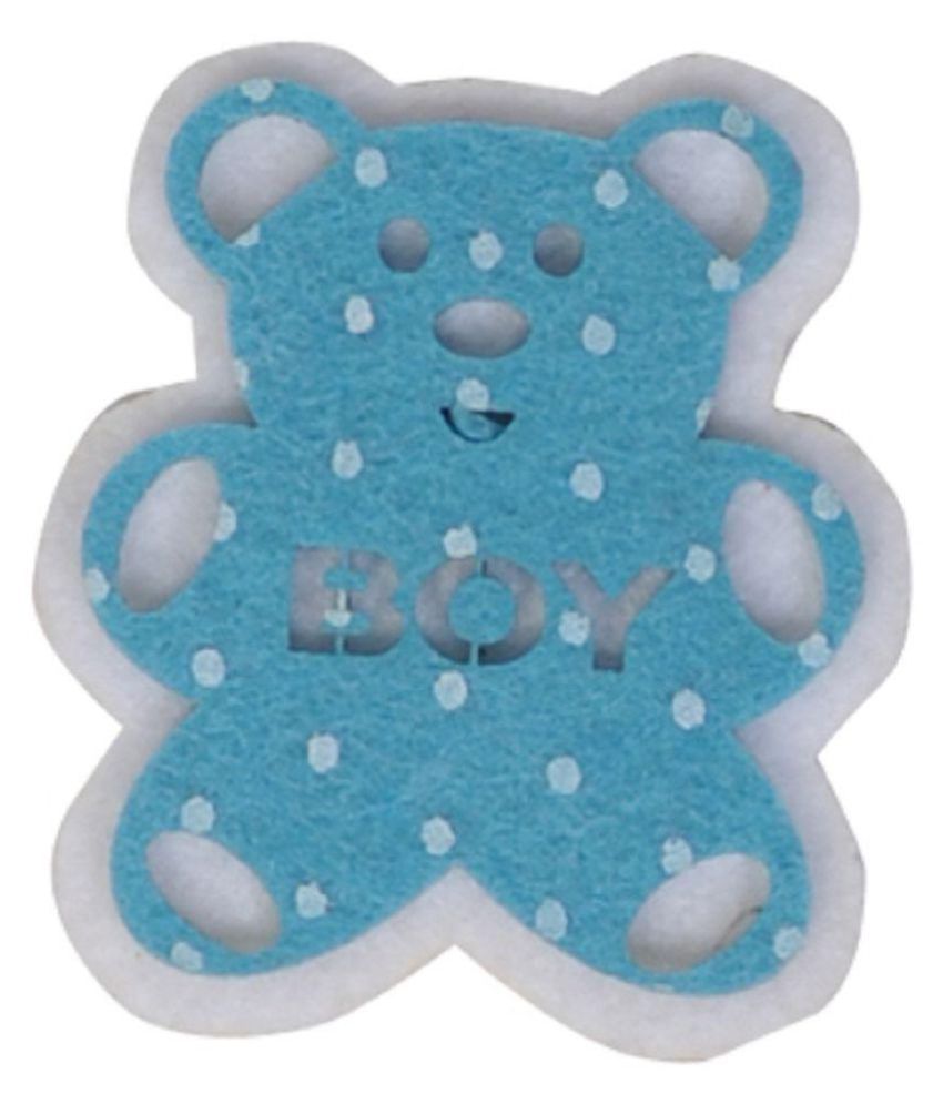 Download Baby Shower Decoration & Gift Packaging Felt 3D Cutouts Motifs Color Blue Teddy Design, Pack of ...