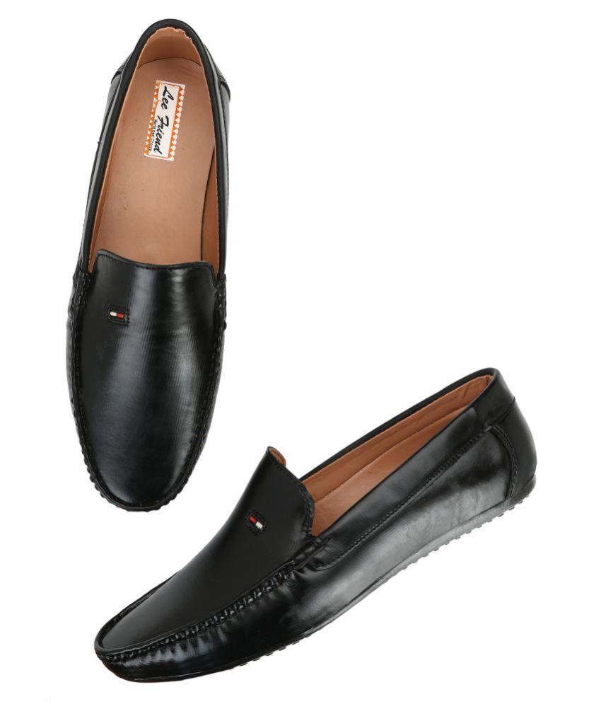 lee fox loafers black