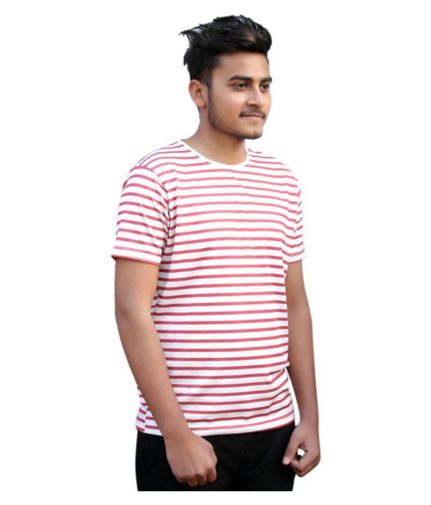 red white lining t shirt