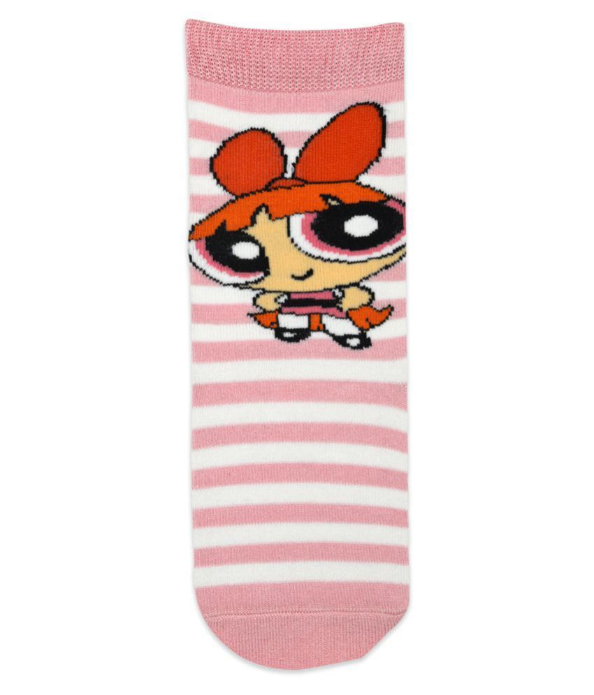 Powerpuff Girls Crew Socks by Balenzia Pink, Blue, Green Pack of 3