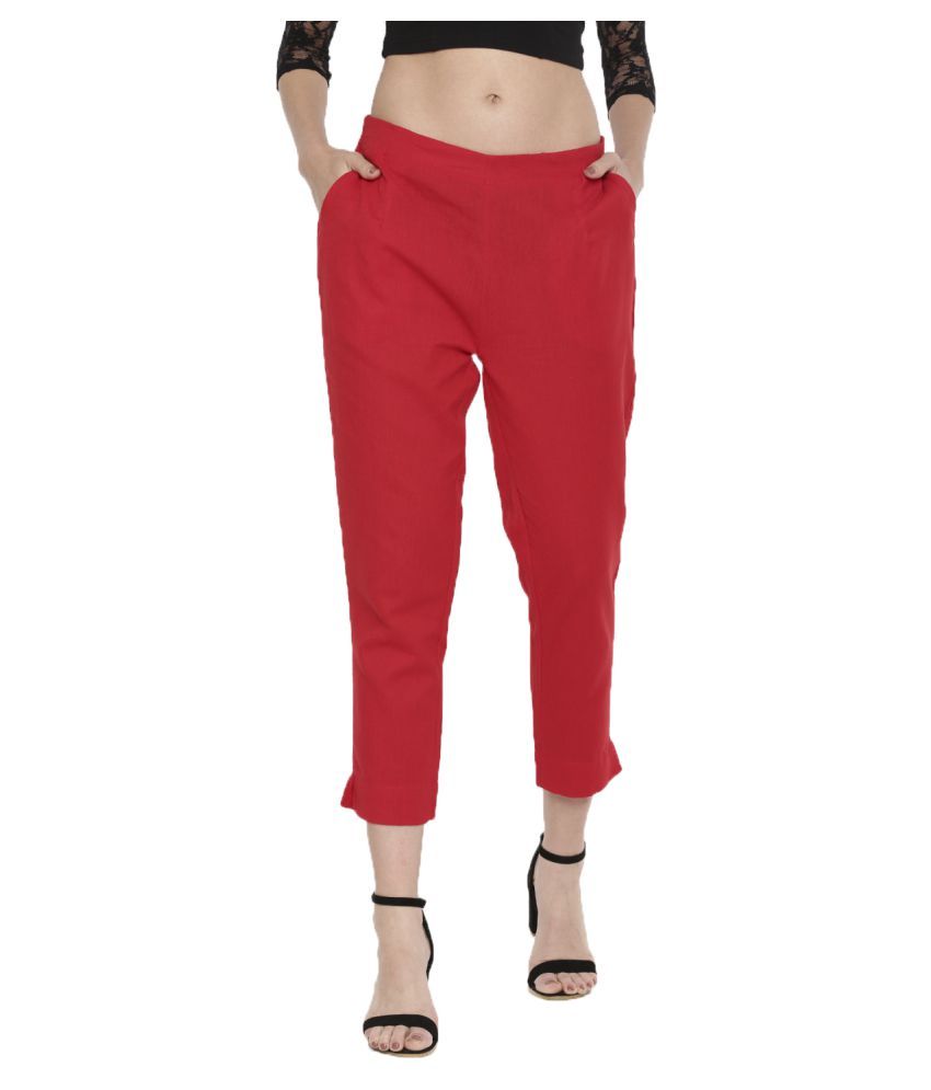     			De Moza Cotton Cigarette Pants