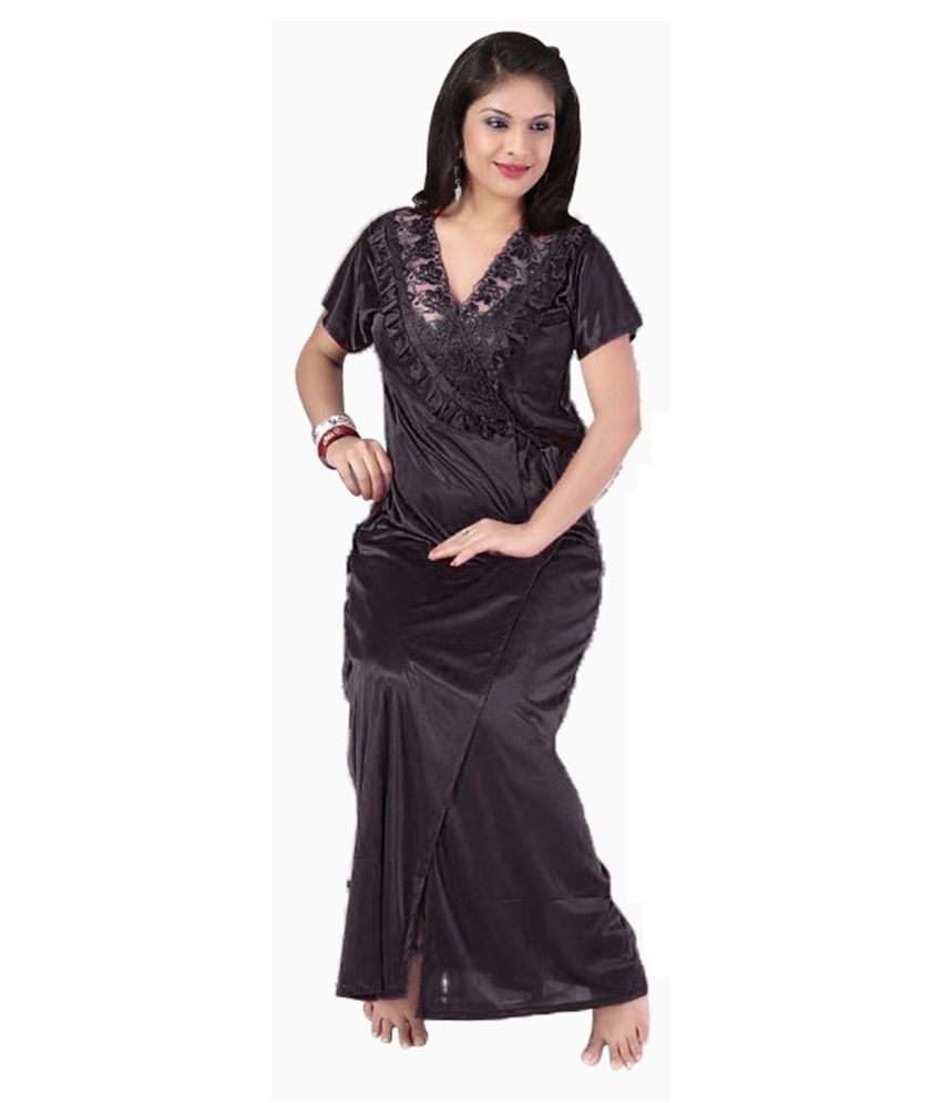 black silk night suit