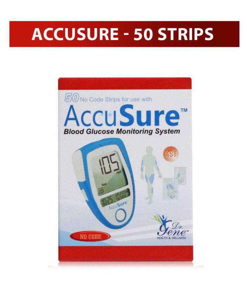     			Accusure 50 Glucometer Test Strips(Pack of 1x50)