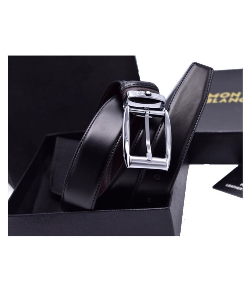 Mont Blank Black Leather Formal Belt - Buy Mont Blank Black Leather ...