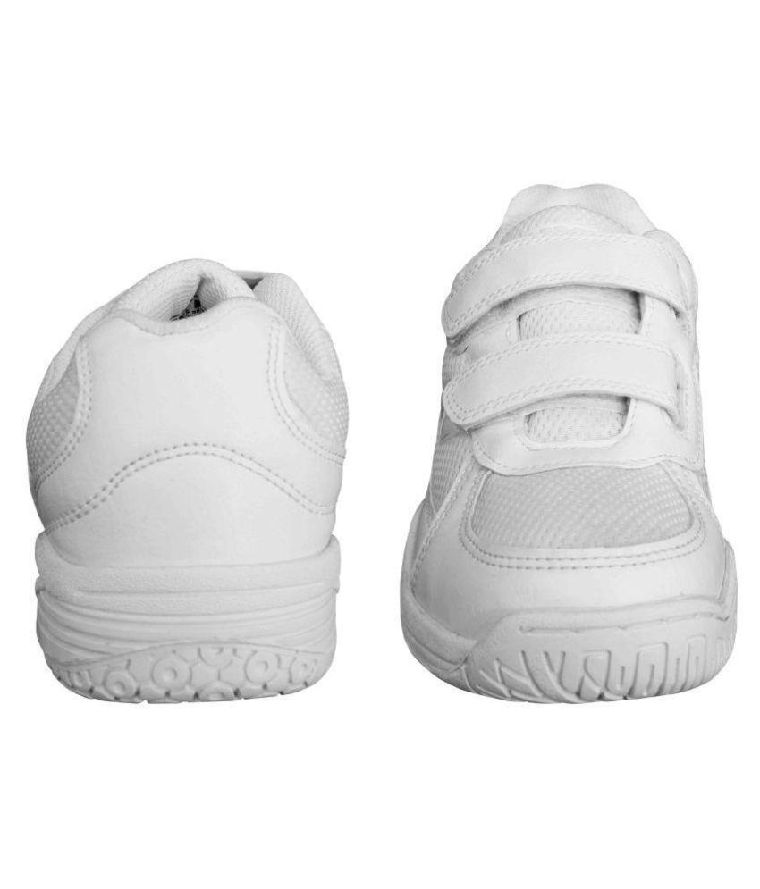 boys white velcro trainers