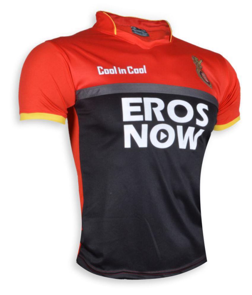 red and black cricket jersey