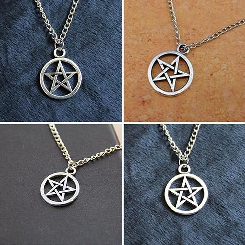 star in circle necklace